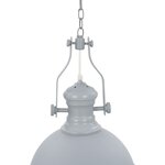 vidaXL Plafonnier Gris Rond E27