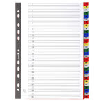 Intercalaires Imprimés Numériques Pp Couleurs 31 Positions - A4 - Blanc - X 20 - Exacompta