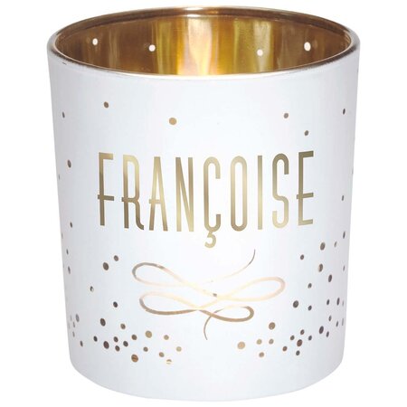 Photophore Françoise Blanc et or DRAEGER