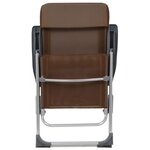 vidaXL Chaises de camping pliables 2 Pièces Marron Aluminium