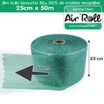1 rouleau de film bulle d'air recycle largeur 40 cm x longueur 5 mètres - gamme air'roll green de la marque enveloppebulle