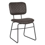LABEL51 Chaises à manger lot de 2 Sev 49x60x87 cm anthracite