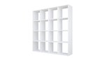 Etagères bibliothèque cube REGAL 16 compartiments BLANC