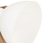 vidaXL Lampadaires 3 Pièces Blanc E27 Bois de manguier massif
