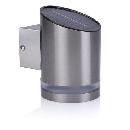 Smartwares lampe murale solaire avec capteur 0 5 w argenté gws-002-ds