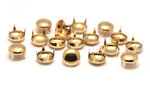 Clous rivet à griffes Rond ø6mm Doré 80 pièces