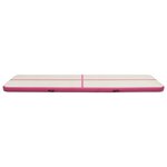 vidaXL Tapis gonflable de gymnastique avec pompe 600x100x15cm PVC Rose