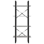 vidaXL Bibliothèque à 4 niveaux Gris béton 60x30x140 cm Aggloméré