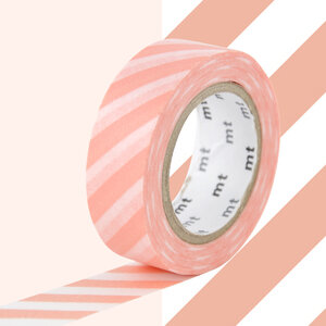 Masking Tape MT rayures saumon - stripe salmon