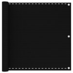 vidaXL Écran de balcon Noir 90x500 cm PEHD