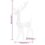 vidaXL Renne de décoration de Noël Acrylique 140 LED bleues 120 cm
