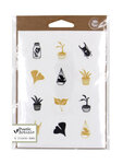 Stickers transparents Noir et Doré 2 5cm 12 pièces