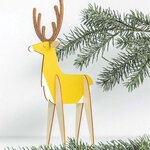 Décoration de Noël en bois - Renne en relief
