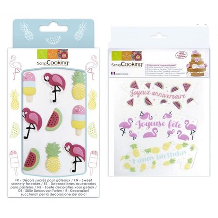 Kit anniversaire Tropical - décors sucrés et décors azyme