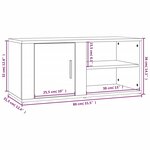 vidaXL Meuble TV Noir 80x31 5x36 cm Bois d'ingénierie