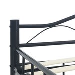 vidaXL Cadre de lit Noir Acier 200 x 200 cm