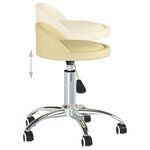 vidaXL Chaises pivotantes à manger lot de 2 crème similicuir
