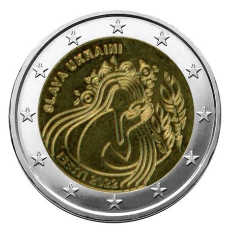 2 euro commemorative 2022 : estonie (paix en ukraine)