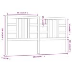 vidaXL Tête de lit 186x4x100 cm Bois massif de pin