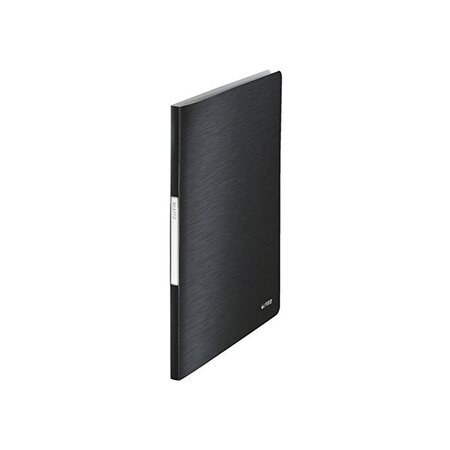 Protège documents style  format a4  pp  noir satin leitz