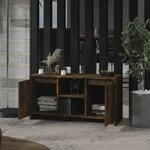 vidaXL Meuble TV Chêne fumé 102x37 5x52 5 cm Aggloméré