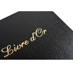 Livre D'or Balacron Avec Titre 140 Pages Blanches - 21x19 Cm Vertical - Noir - X 3 - Exacompta
