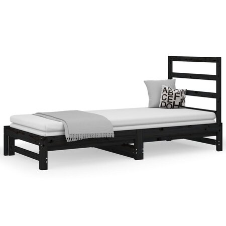 vidaXL Lit coulissant 2x(90x190) cm Bois de pin massif