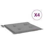 vidaXL Coussins de chaise de jardin 4 Pièces gris 50x50x3 cm tissu oxford
