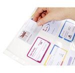 Sachet De 10 Pochettes Perforées Pour Cartes De Visite 10 Emplacements - Polypropylène Lisse 11/100e - A4 - X 10 - Exacompta