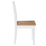 vidaXL Chaises à manger lot de 4 blanc bois d'hévéa massif
