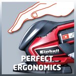 Einhell ponceuse multifonctionnelle sans fil te-os 18/1 li solo rouge
