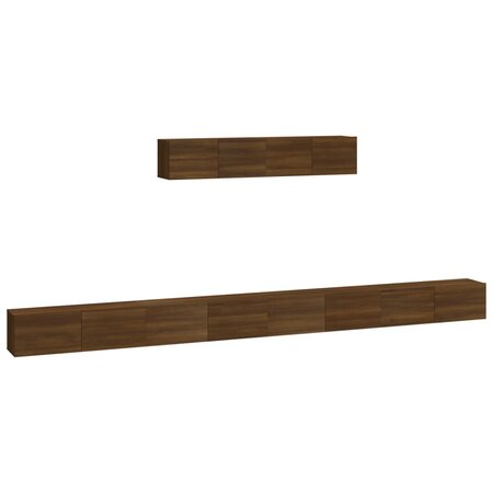 vidaXL Ensemble de meubles TV 6 Pièces Chêne marron Bois d'ingénierie