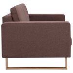 vidaXL Ensemble de canapé 2 Pièces Tissu Marron