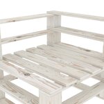 vidaXL Canapé palette d'angle de jardin bois blanc