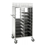 Chariot chr transport - 2 x 8 plateaux - bartscher -  - acier 925x620x1700mm