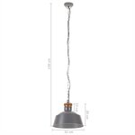 vidaXL Lampe suspendue industrielle 32 cm Gris E27