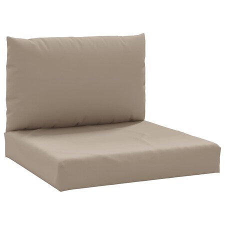vidaXL Coussins de palette 2 Pièces taupe tissu oxford