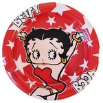 Cendrier rond métallique betty boop étoiles