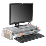 Organiseur de bureau mesh métal gris - alba