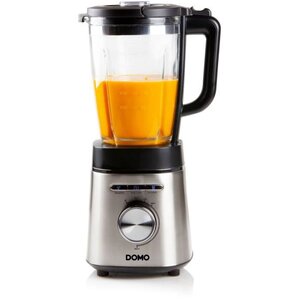 DOMO DO722BL - Blender 6 lames - 1400W - Vitesse variable - Carafe en verre 1,75L - Boutons à éclairage LED - Boitier inox