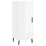 vidaXL Buffet haut Blanc brillant 34 5x34x180 cm Bois d'ingénierie