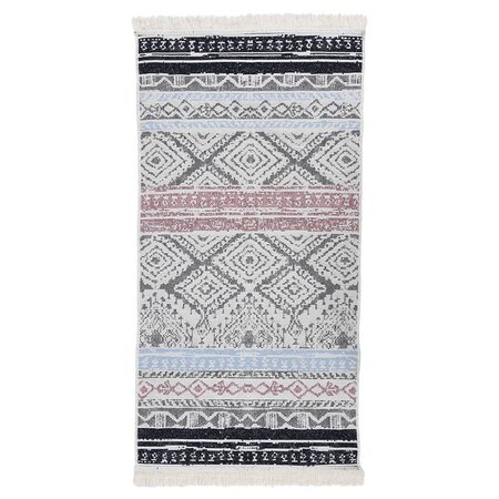 vidaXL Tapis Rose et aqua 100x200 cm Coton