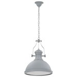 vidaXL Plafonnier Gris Rond E27