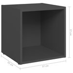 vidaXL Ensemble de meubles TV 8 Pièces Gris Aggloméré