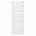 vidaXL Buffet haut Blanc 34 5x34x180 cm Bois d'ingénierie