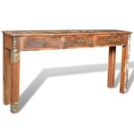 vidaXL Table console avec 3 tiroirs Bois recyclé