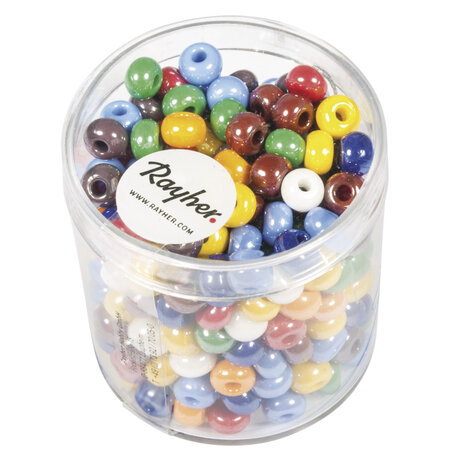 Perle en verre Grand trou Ø 5 4 mm Assortiment