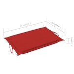 vidaXL Chaise longue de jardin avec coussin Bois d'acacia solide