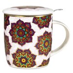 Mug avec infuseur mandalas violets