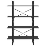 vidaXL Bibliothèque à 4 niveaux Gris 100x30x140 cm Aggloméré